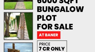 6000 SQFT BUNGALOW PLOT FOR SALE AT BANER, PUNE.