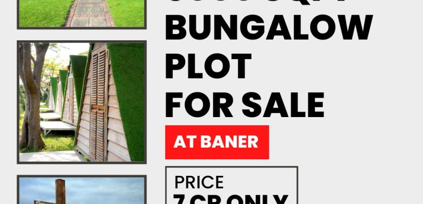 6000 SQFT BUNGALOW PLOT FOR SALE AT BANER, PUNE.