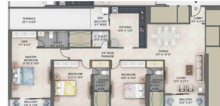 3 BHK FOR SALE AT SUPREME ESTIA , BANER PUNE